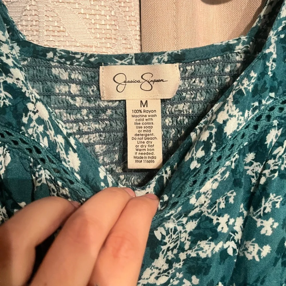 Jessica Simpson Floral Mini Dress- Size M- 100% Rayon